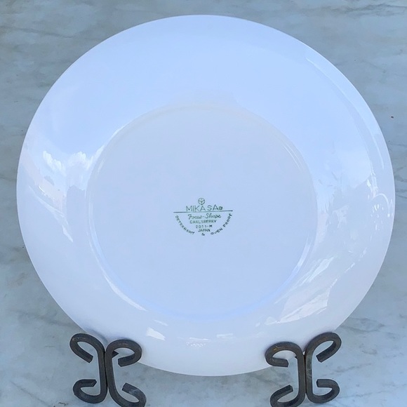 MIKASA FOCUS-SHAPE CARLSBERRY MID CENTURY VINTAGE 12 IN PLATTER PINK GREEN JAPAN - Picture 6 of 7